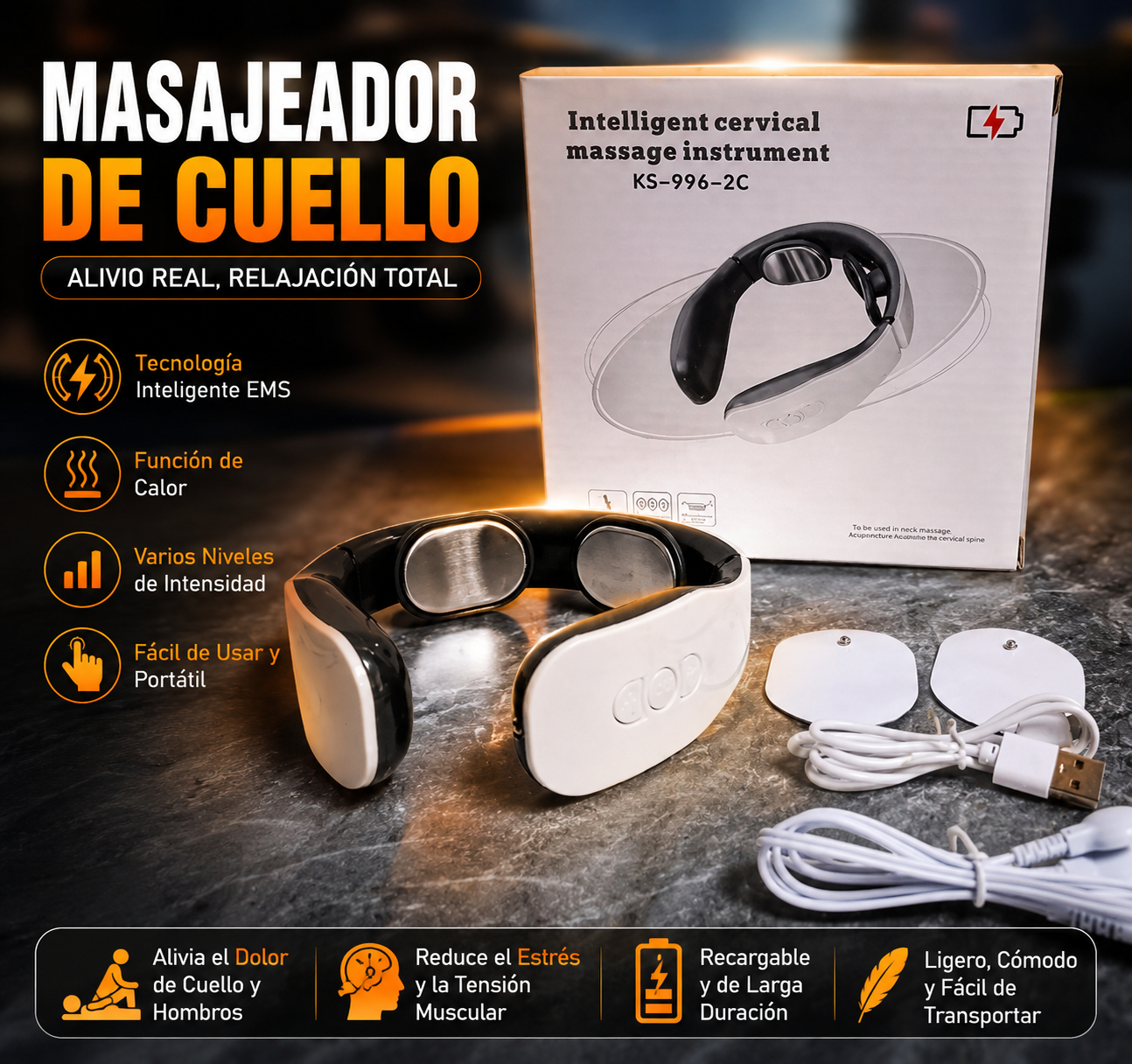 💆 Masajeador de Cuello: ¡Relájate en Solo 15 Minutos al Día!