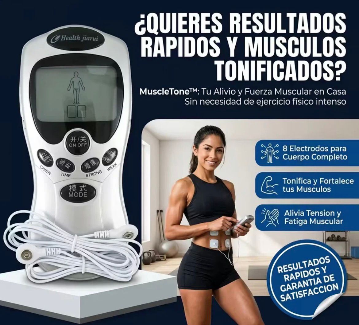 Estimulador Muscular Eléctrico de 8 Electrodos