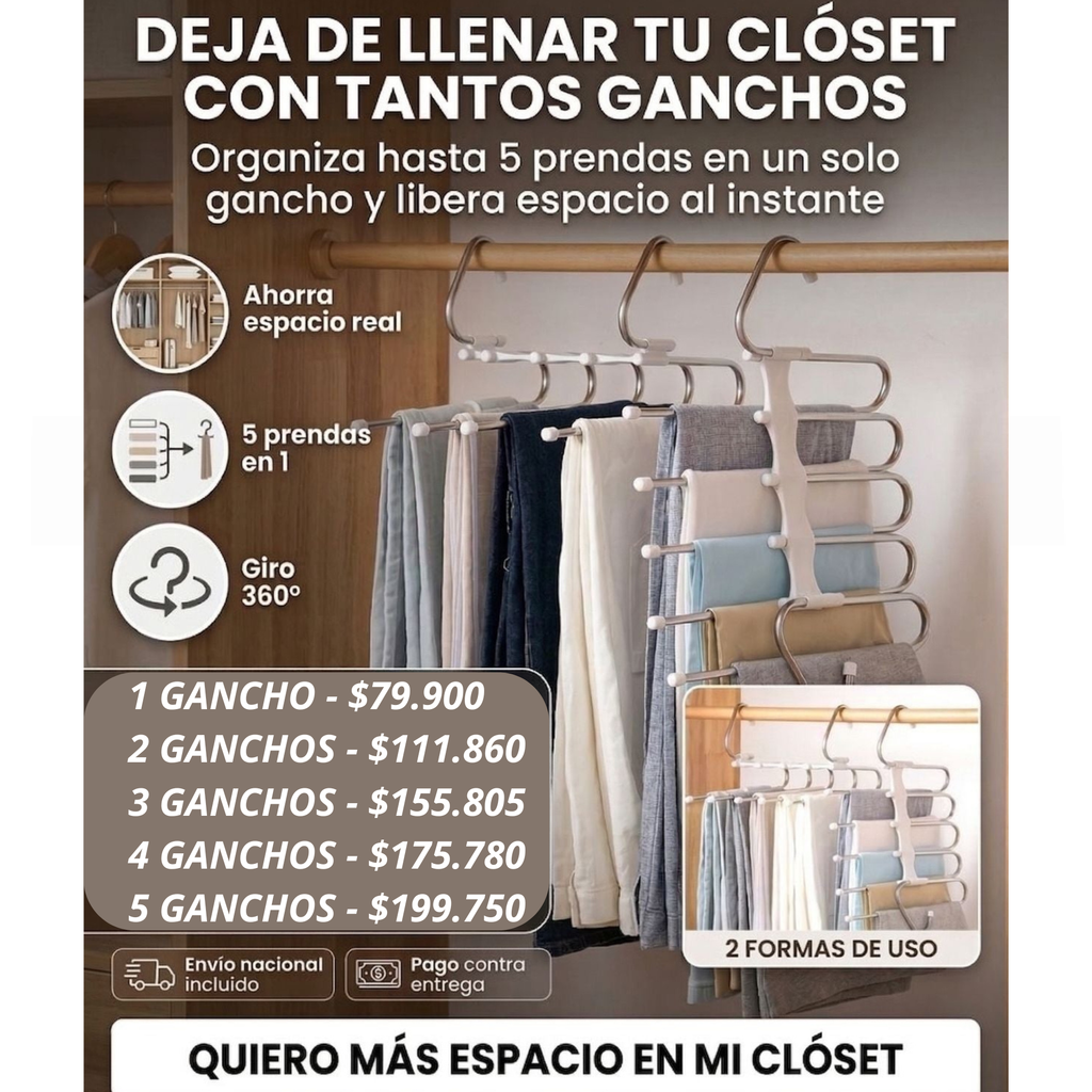 Gancho Plegable 5 Puestos